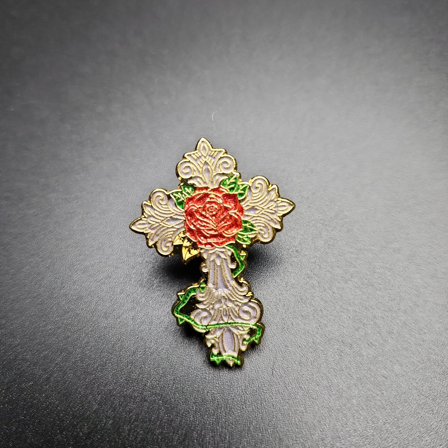 Cross Roses Pack – 4 Pins