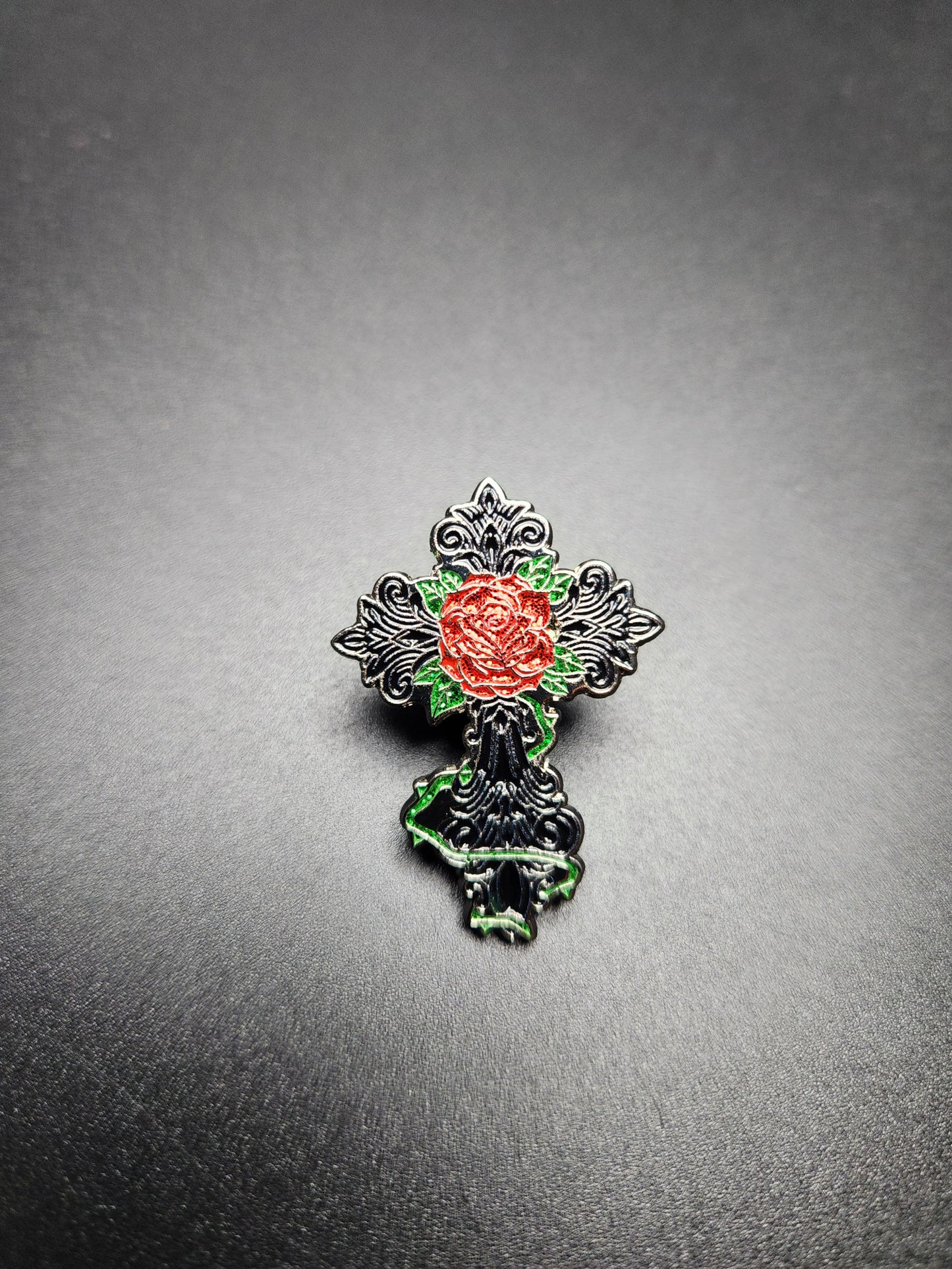 Black Cross + Rose
