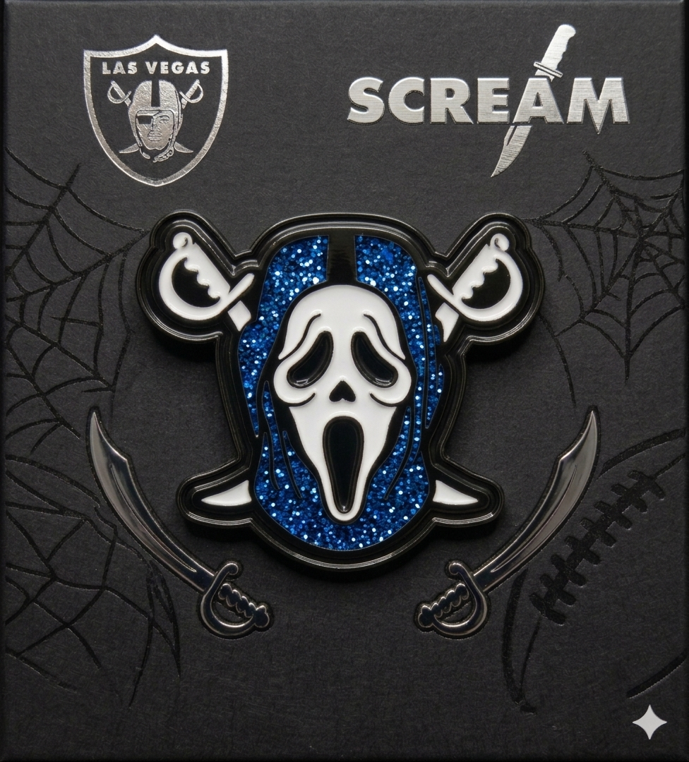 Scream Raider Enamel Pin + Glow (Blue)