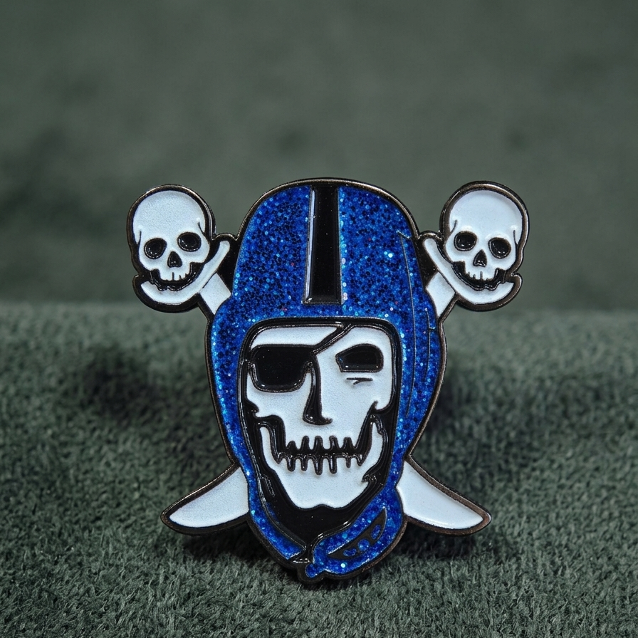 Skully Raider - Blue Glitter