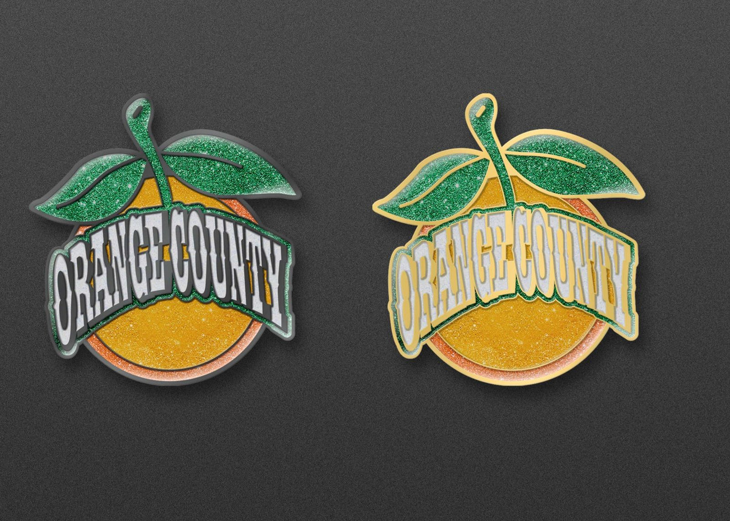 Orange County Pin Set – 2 Pins (Gold &amp; Black)