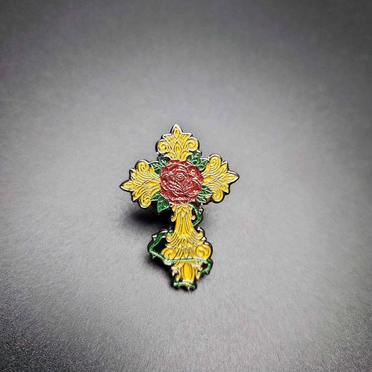 Gold Cross + Rose