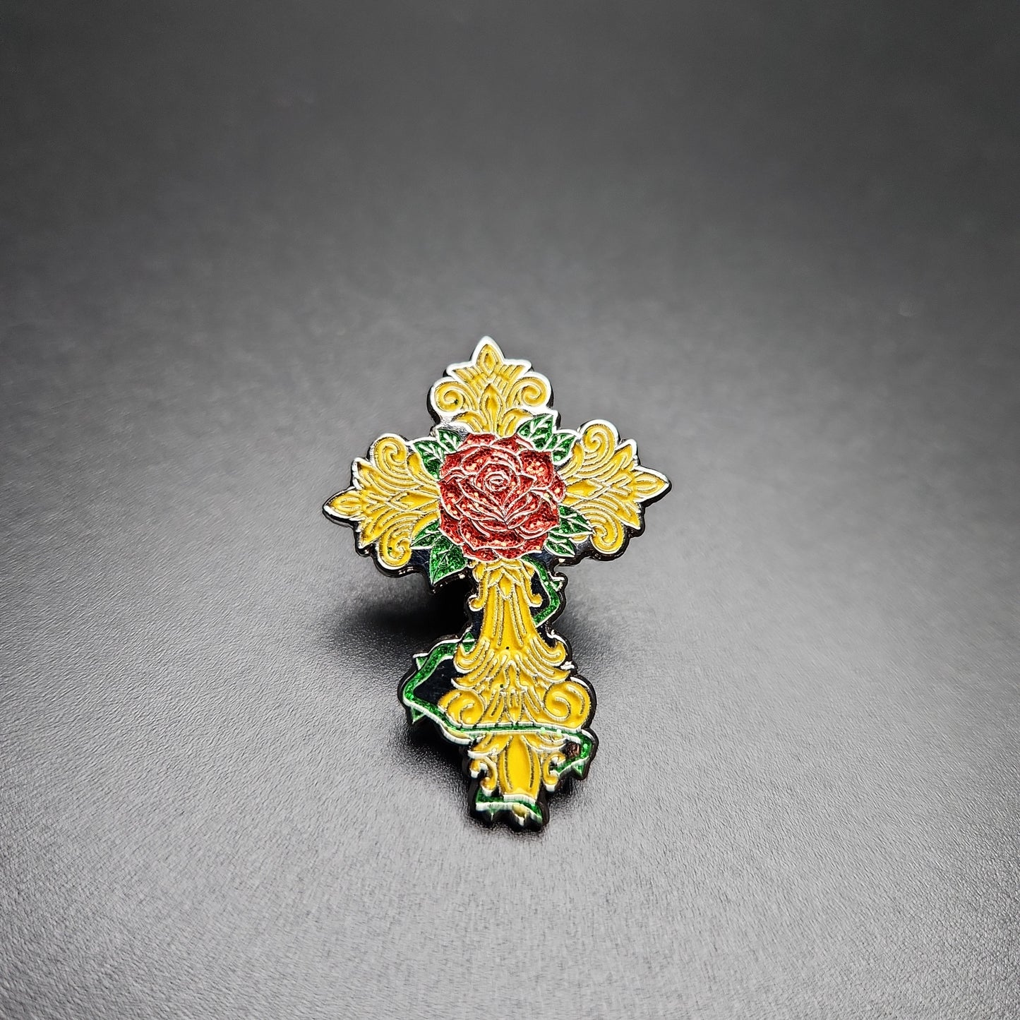 Gold Cross + Rose