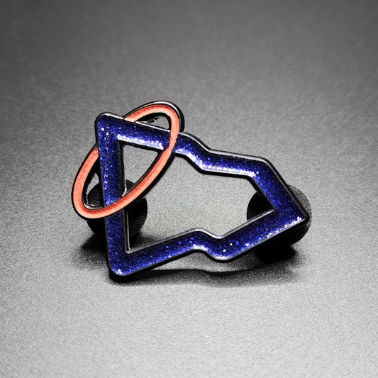 NEW ERA FLAG - Purple Glitter + Red Halo