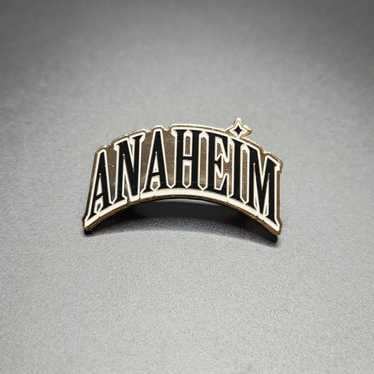 ANAHEIM - GOLD METAL + BLACK LETTERS