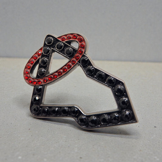 NEW ERA FLAG- Black + Red Halo (GEMSTONES)