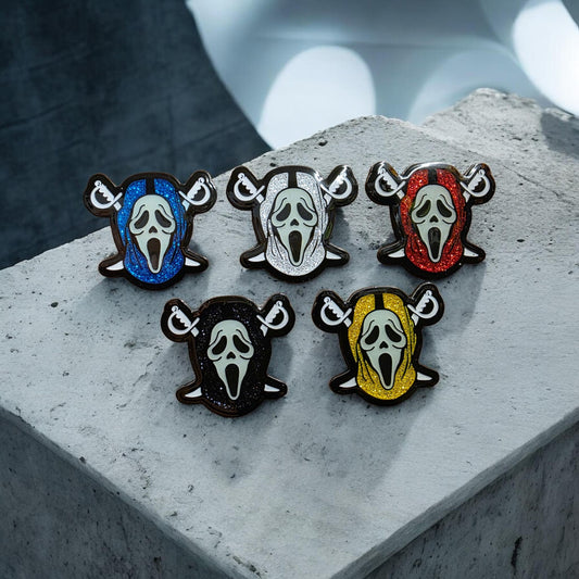 Scream Raider Enamel Pin + Glow - Set of 4 pins + one extra colorway
