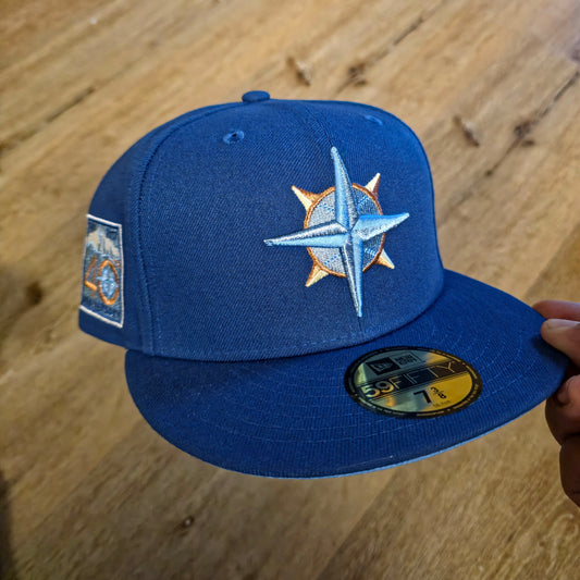 Exclusive Seattle Mariners Fitted Hat 40th Anniversary Icy 3/8