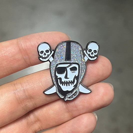 Skully Raider - Silver Glitter