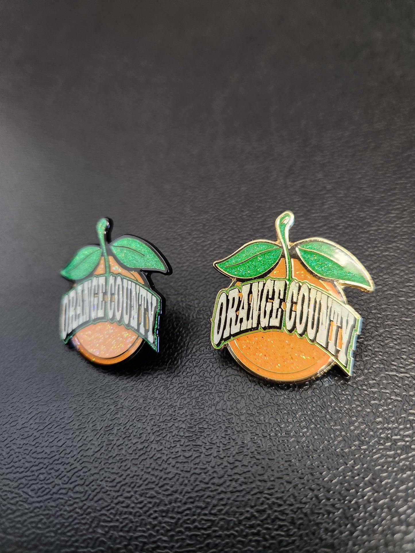 Orange County Pin Set – 2 Pins (Gold &amp; Black)