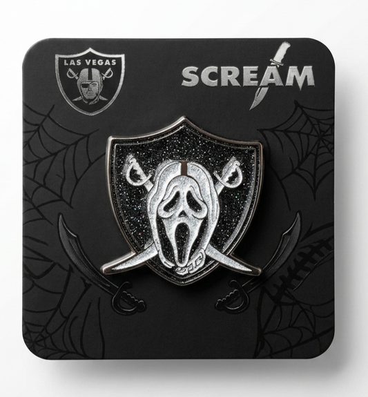Scream Raider Inspired Glitter Enamel Pin "Glitter"