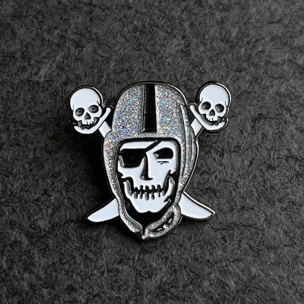 Skully Raider - Silver Glitter