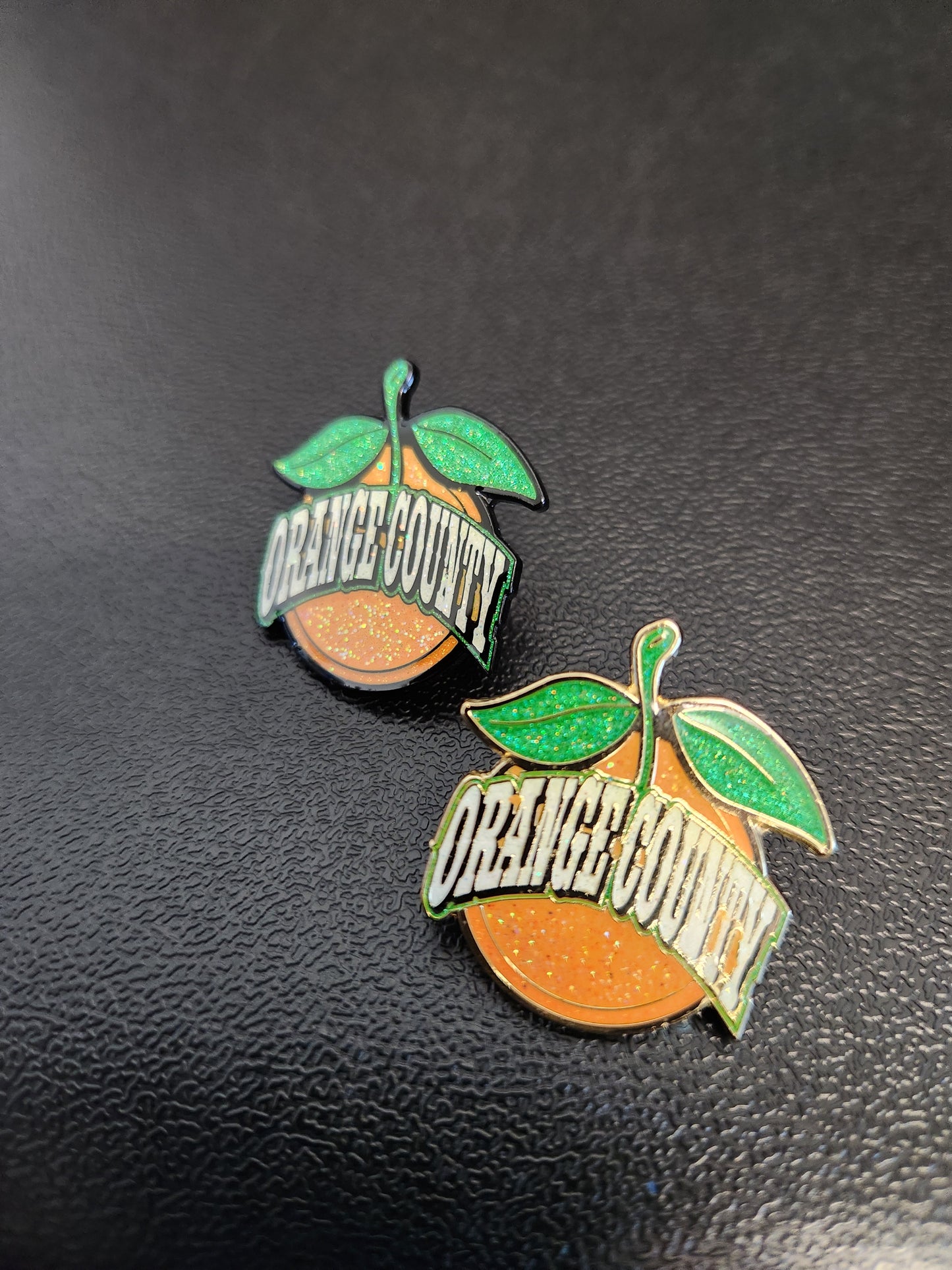 Orange County Pin Set – 2 Pins (Gold &amp; Black)
