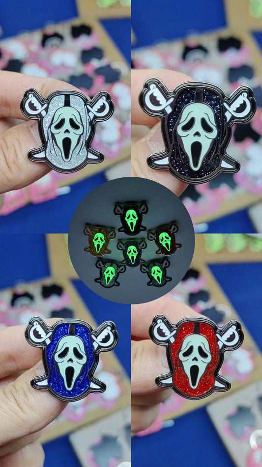 Scream Raider Enamel Pin + Glow - Set of 4 pins